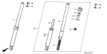 Etuiskunvaimetajan Jousi Honda QR 50 - OEM